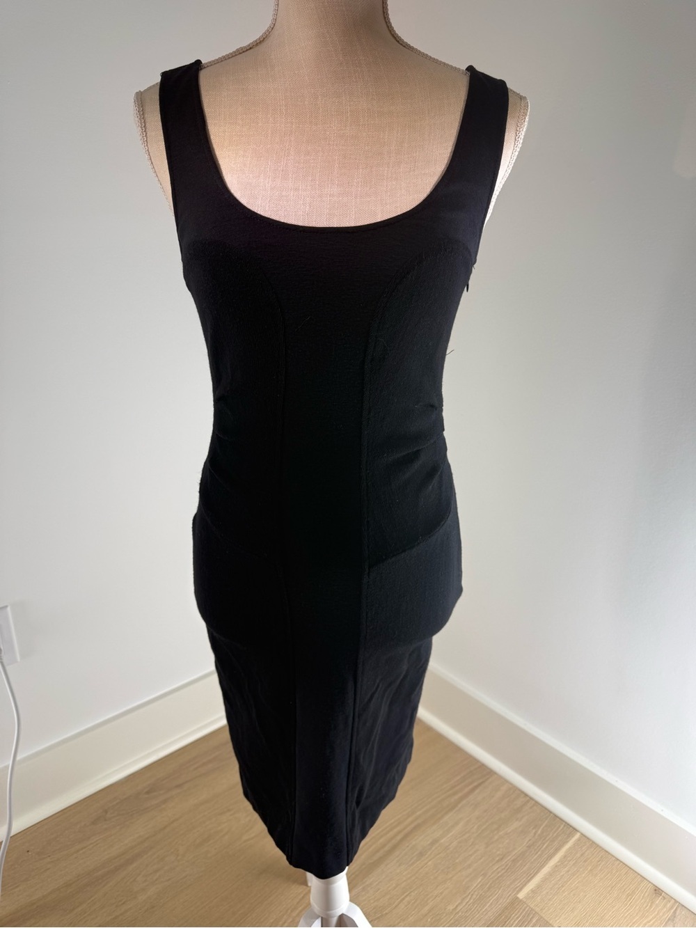 Diane von Furstenberg Black Bodycon Knit Dress Size 4